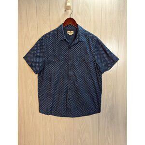 Woolrich Button Up Shirt Adult Medium M Blue Checks Casual Preppy Pocket Mens